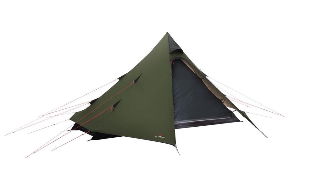 zgan groene 4 persoons tent Robens Green Cone prs, ripstop., Caravans en Kamperen, Ophalen of Verzenden, Zo goed als nieuw, Tot en met 4