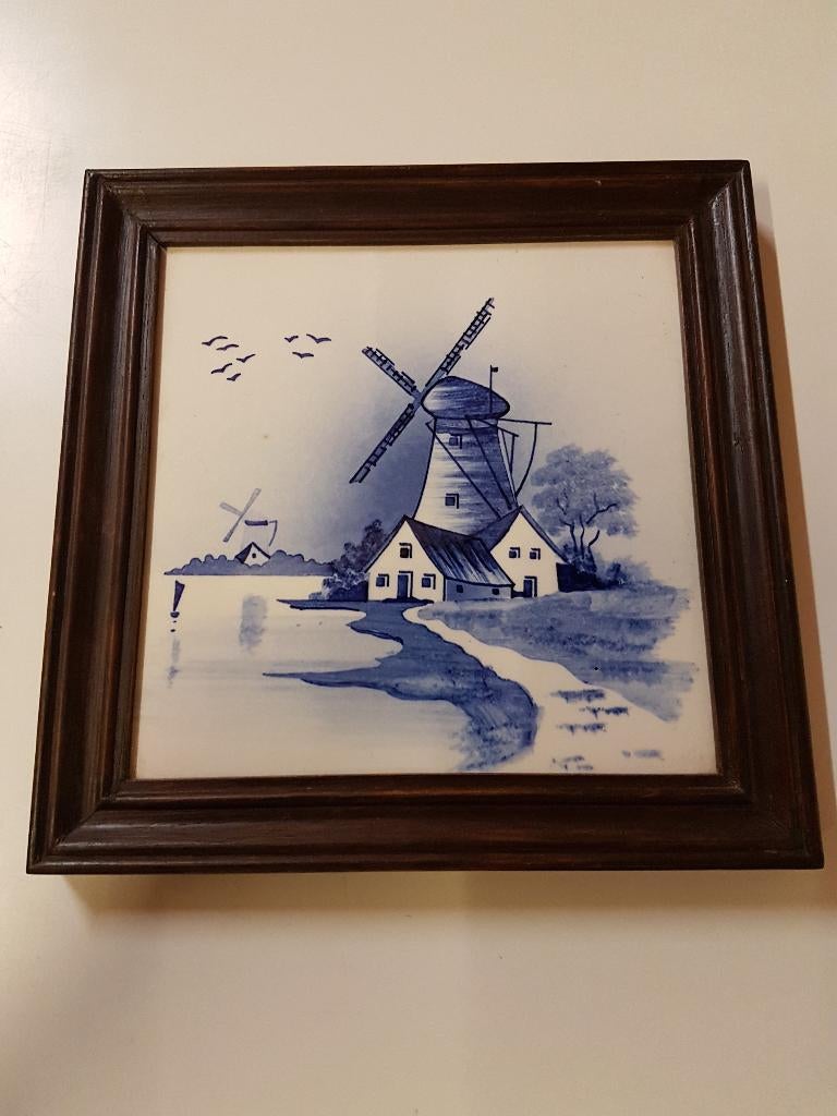 Tegel Delftsblauw Antiek begin 20ste eeuw 18 x 18 cm, Antiek en Kunst, Antiek | Wandborden en Tegels, Ophalen of Verzenden