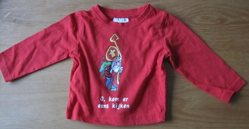 baby T-shirt voor Sinterklaas - maat 62 - 68, Kinderen en Baby's, Ophalen of Verzenden, Zo goed als nieuw, Jongetje of Meisje