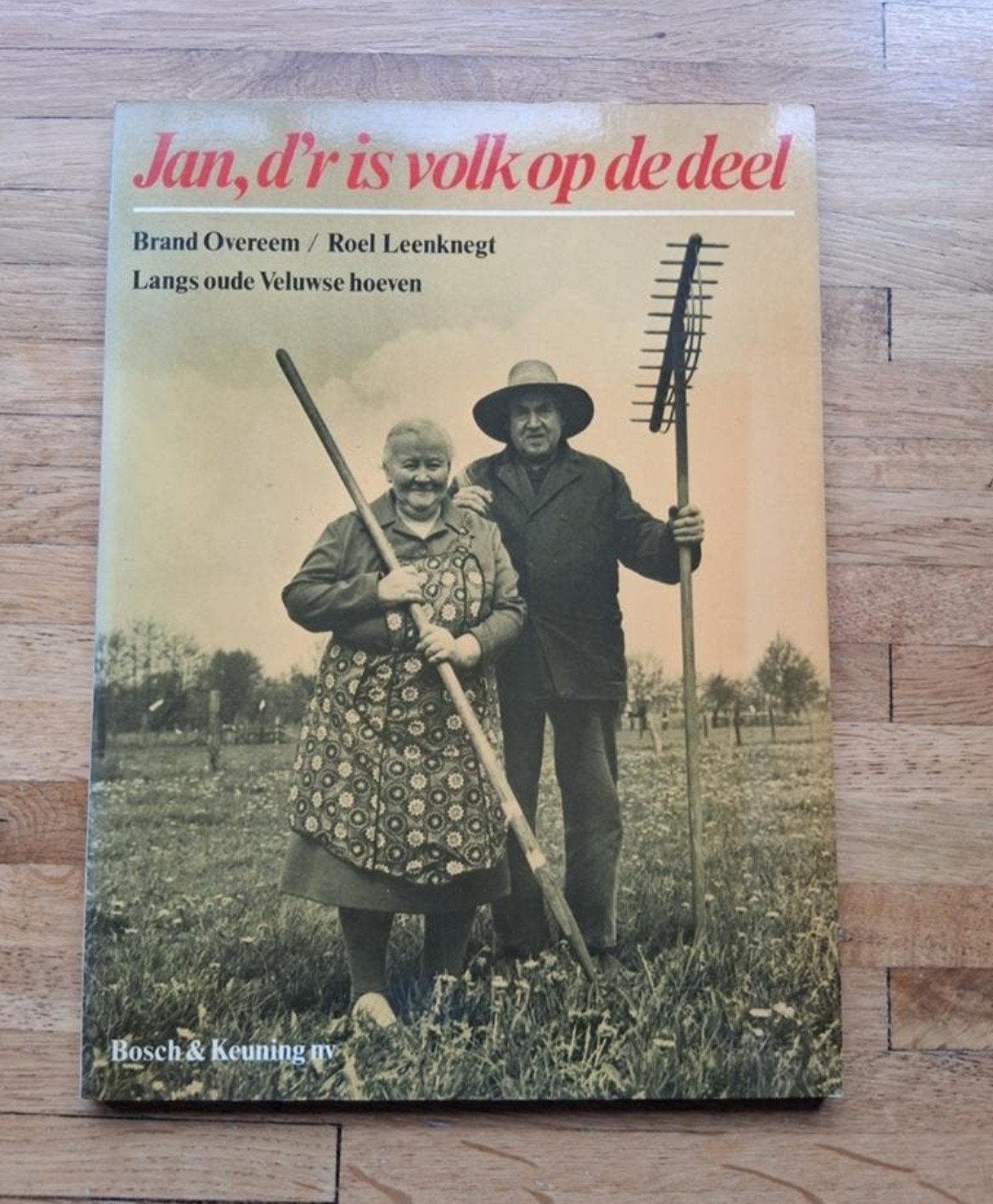 volk op de deel langs oud3 veluwse hoeven geschiedenis fotos, Ophalen of Verzenden