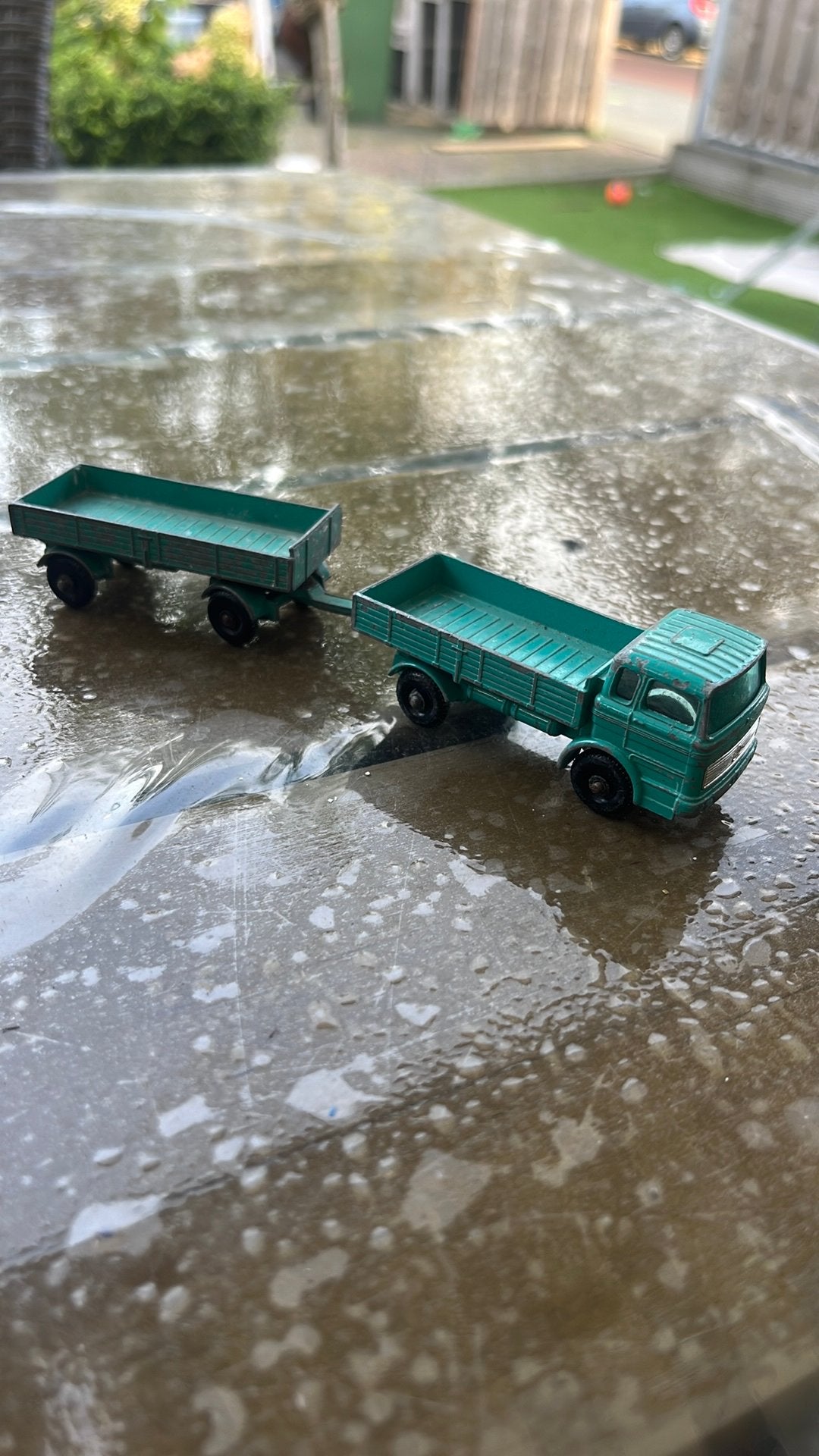 Vintage Lesney Matchbox Mercedes Truck & Trailer Set - 1960s, Ophalen of Verzenden, Gebruikt