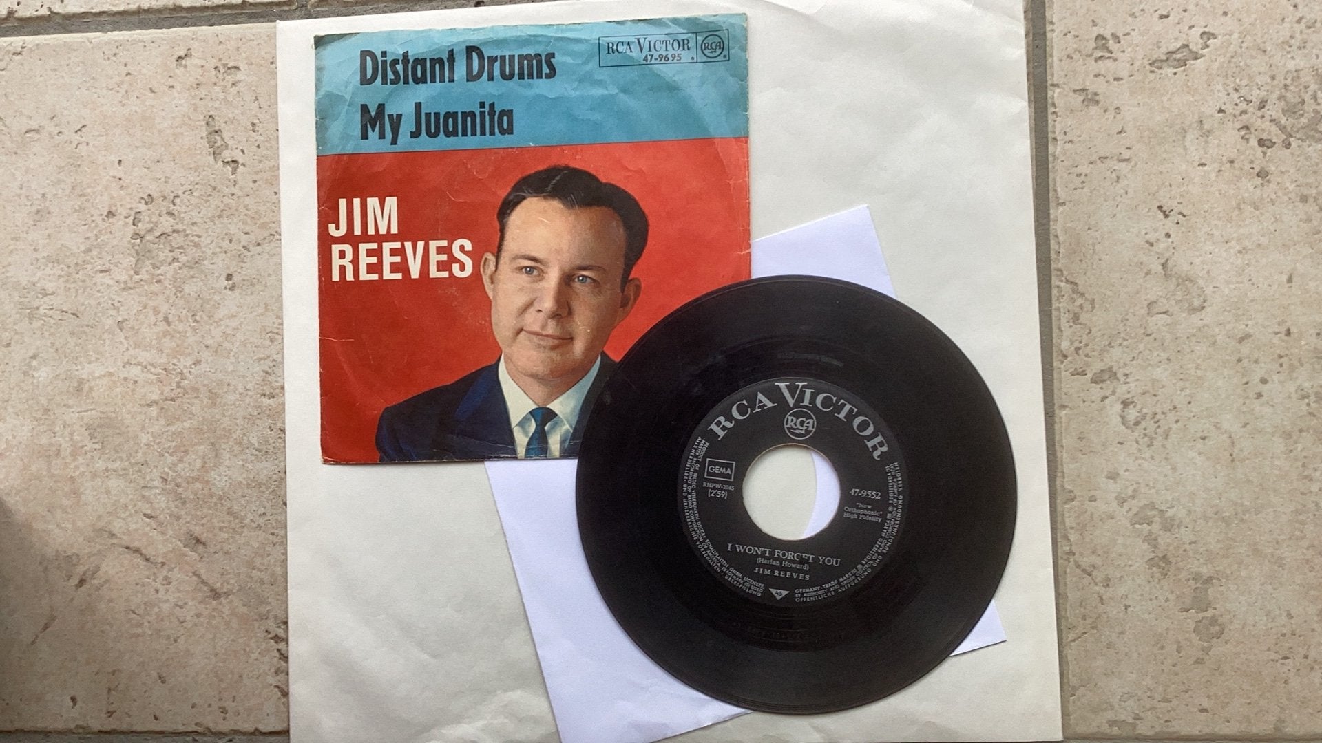 Singles Jim Reeves, Cd's en Dvd's, Vinyl Singles, Ophalen of Verzenden, Gebruikt, 7 inch, Pop
