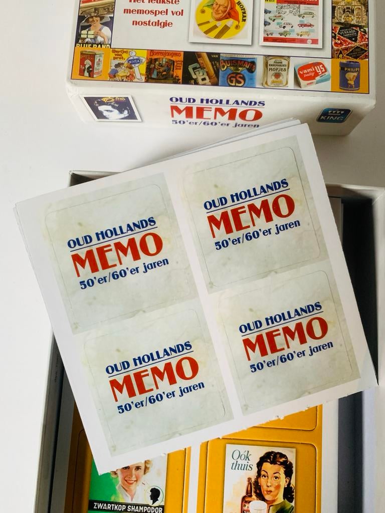 Oud Hollands Memo Spel - Jaren '50/'60 Nostalgie, Een of twee spelers, Ophalen of Verzenden, Nieuw