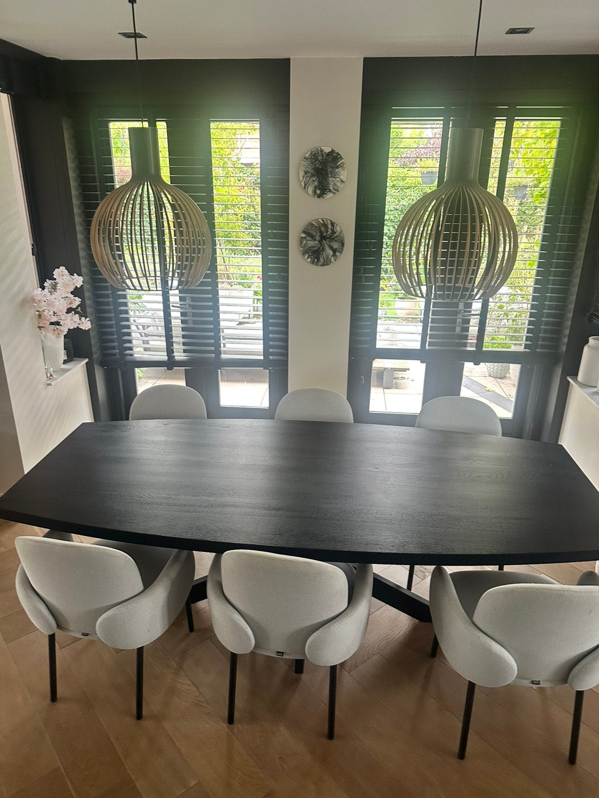 Eettafel zwart eiken van table du Sud 240 cm, Ophalen, 100 tot 150 cm, 200 cm of meer, Zo goed als nieuw
