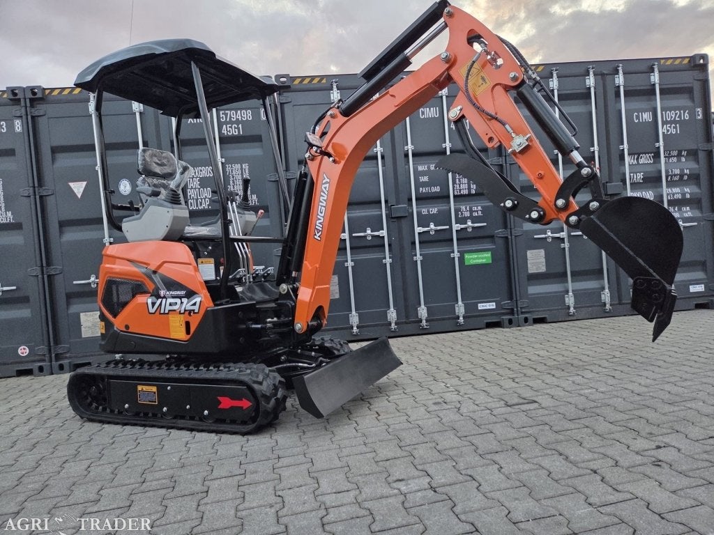 Minigraafmachine KINGWAY VIP14 minigraver knickarm oliekoele, Verzenden, Neerkant, KINGWAY, Graafmachine