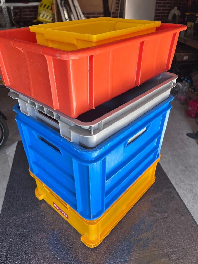 5 opbergkratten oa Curver 5 kleuren kratten stapelbakken, Ophalen, 40 tot 60 cm, 50 tot 75 cm, Minder dan 35 cm