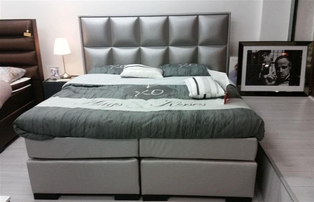 Sale Snel leverbaar Konings Royal boxspring set-, Ophalen, Grijs, Hout, Nieuw