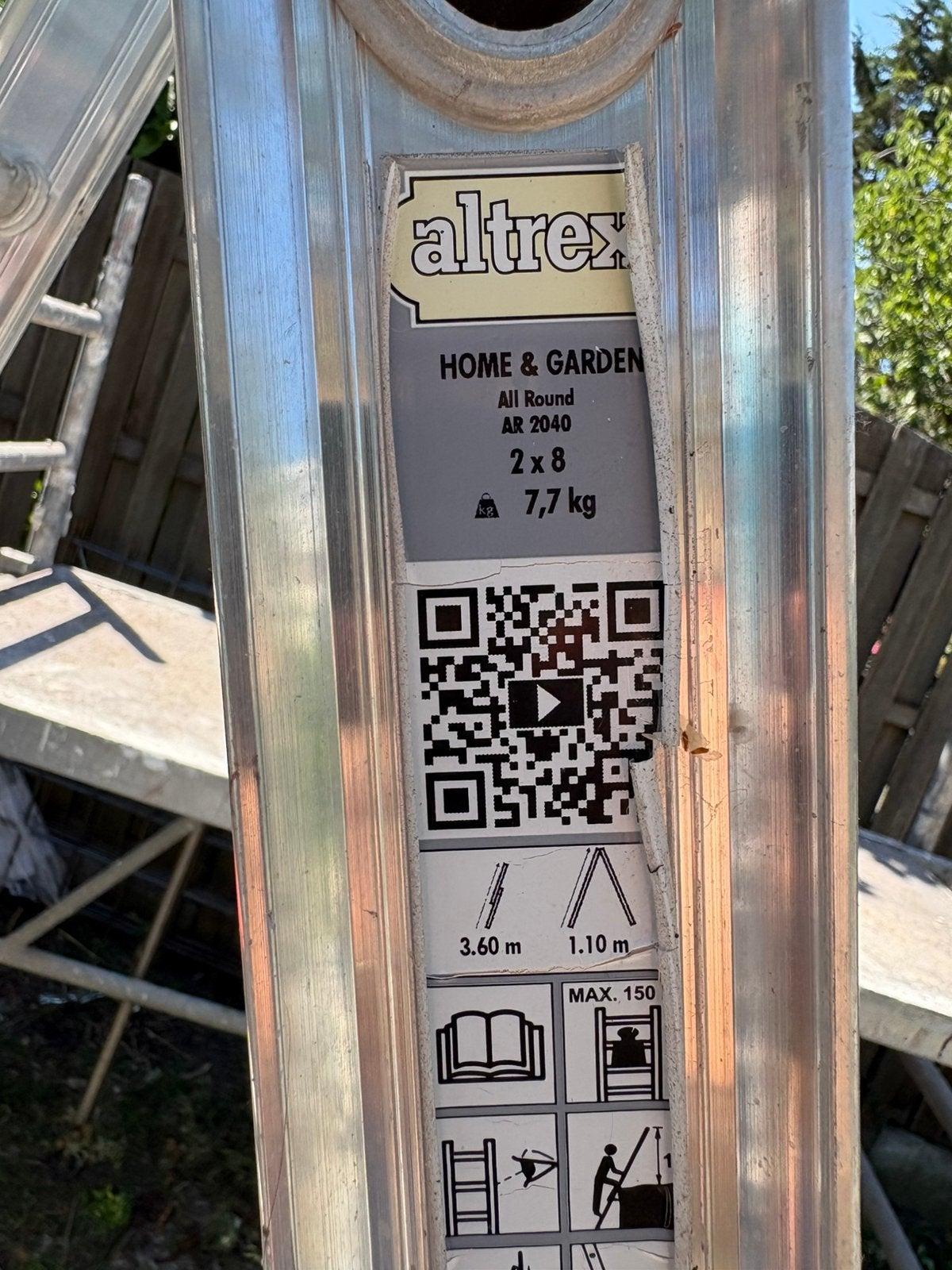 Altrex 2x8, Ophalen, Zo goed als nieuw, 4 meter of meer