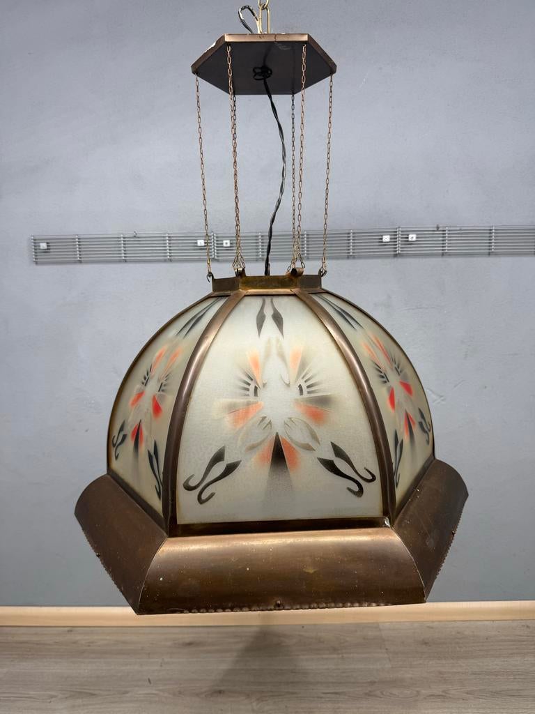 Amsterdamse School Hanglamp - Art Deco Stijl, Ophalen of Verzenden