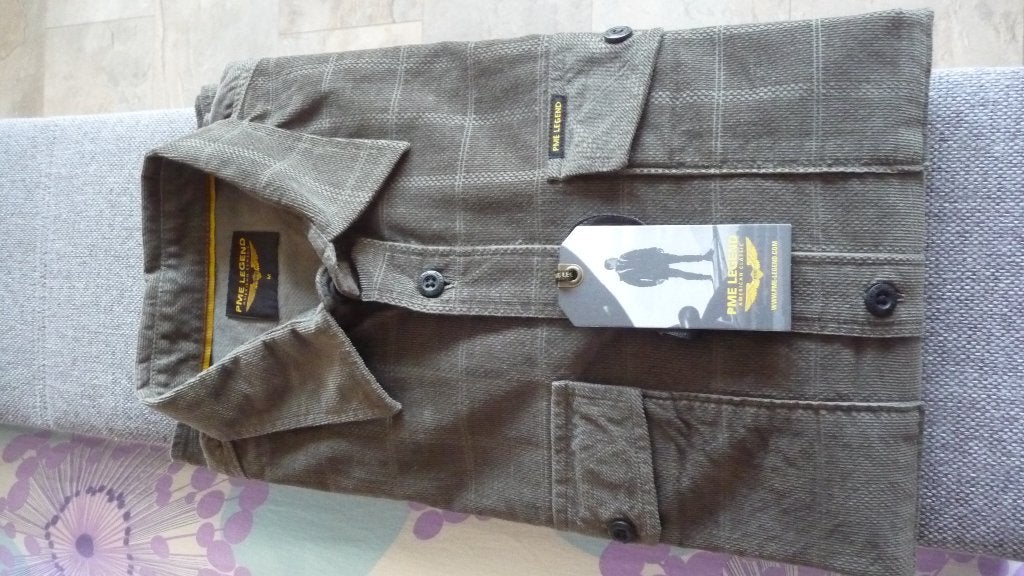PME Legend Corduroy Ruitje M - Groen, Nieuw, Pme Legend, Groen, Halswijdte 39/40 (M)