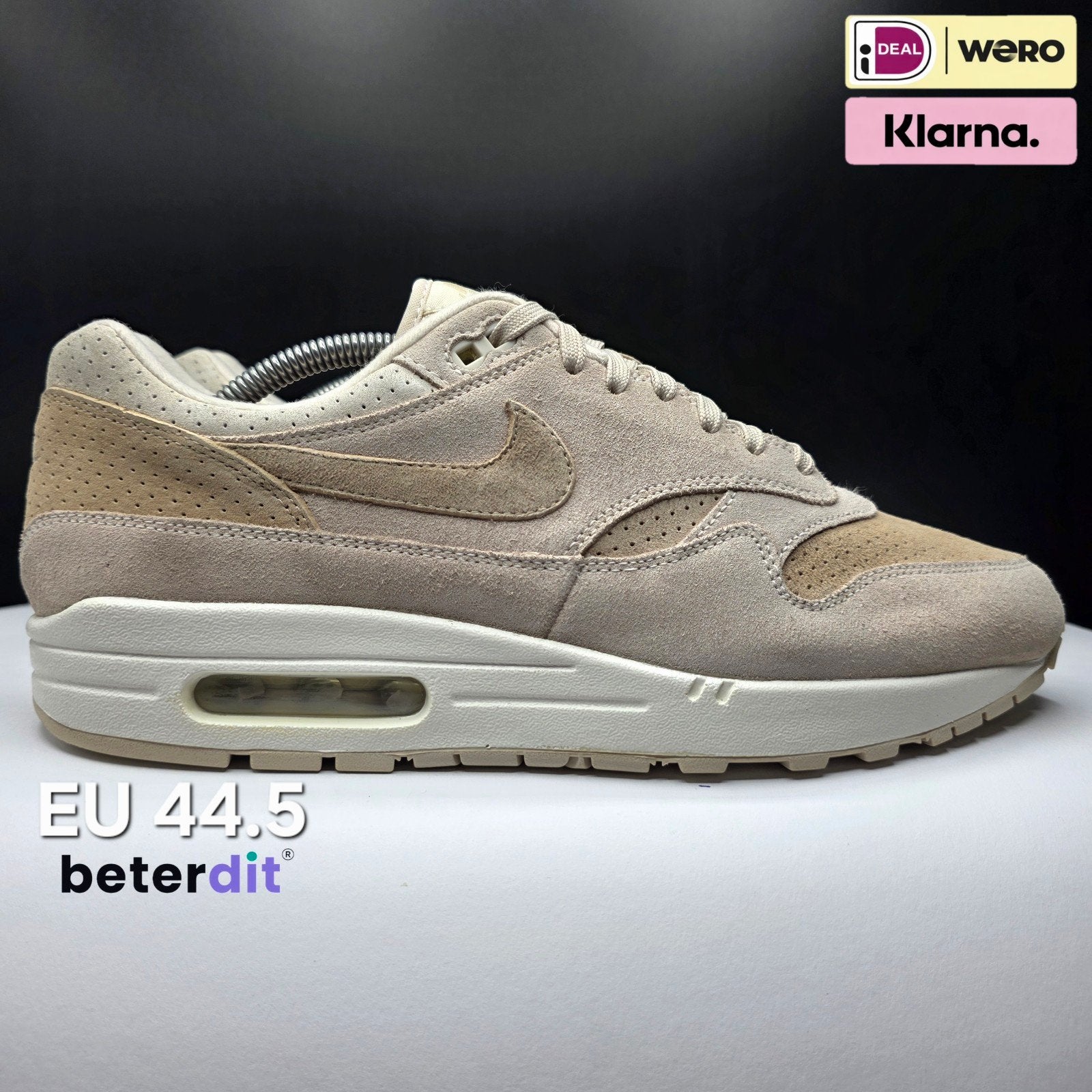 Nike Air Max 1 'Desert Sand Suede' Maat: 44.5, Nike air max, Beterdit, Ophalen of Verzenden, Heerenveen