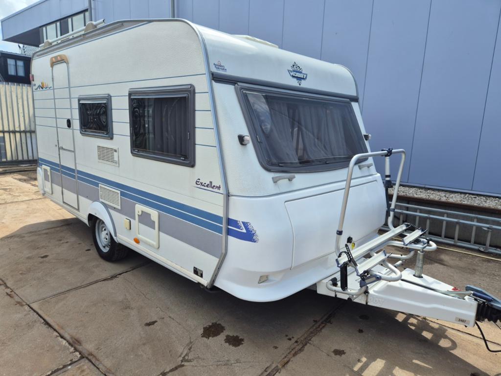 Hobby 400  SF Voortent,Vastbed,Treinzit, Fietsenrek, Caravans en Kamperen, Vast bed, Hobby, Bedrijf, Treinzit