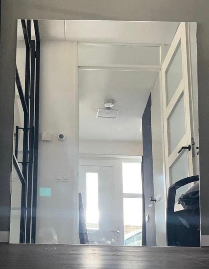 GRATIS Grote rechthoekige badkamer spiegel., Huis en Inrichting, Badkamer | Badkamermeubels, Ophalen, Gebruikt, Overige typen
