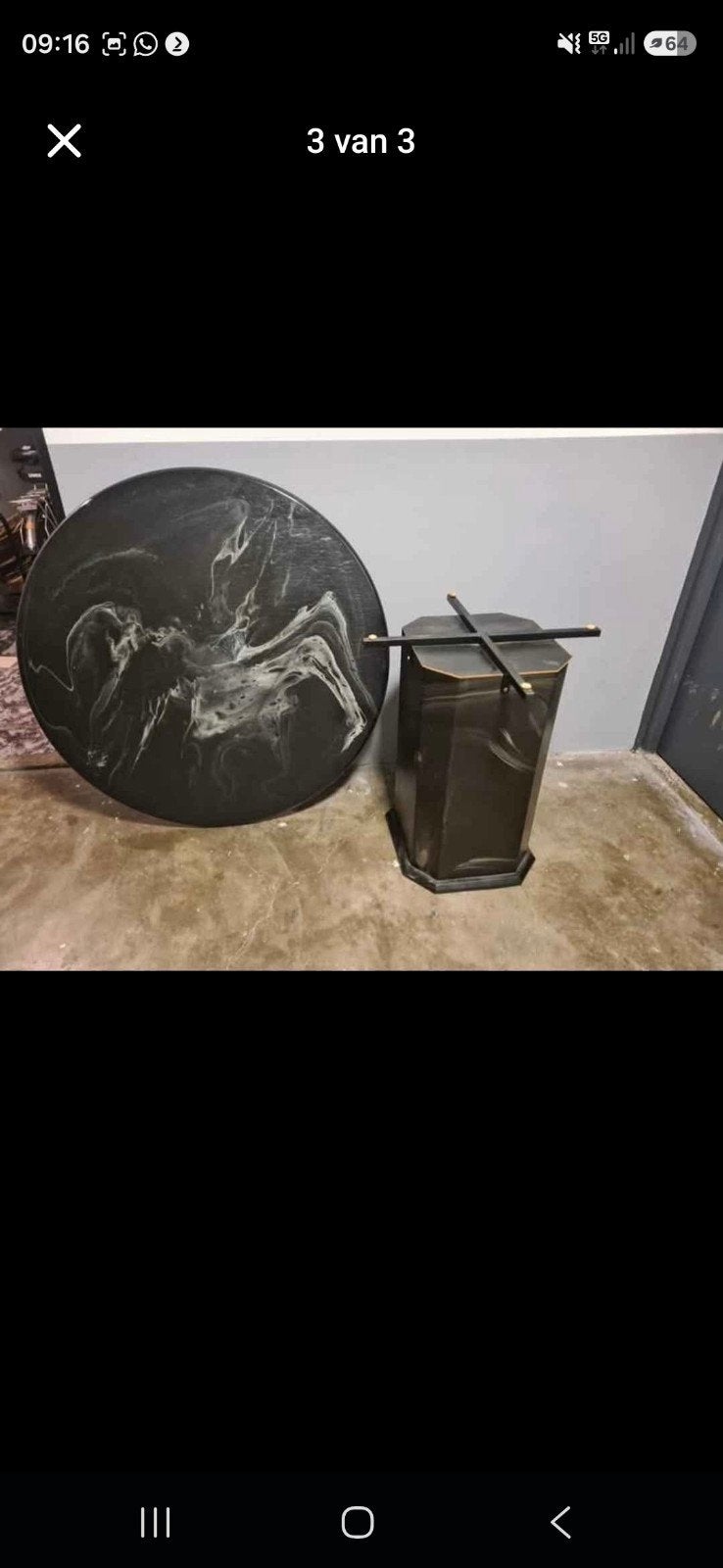 Eettafel, Huis en Inrichting, Woonaccessoires | Prullenbakken, Ophalen, Gebruikt, Overige materialen
