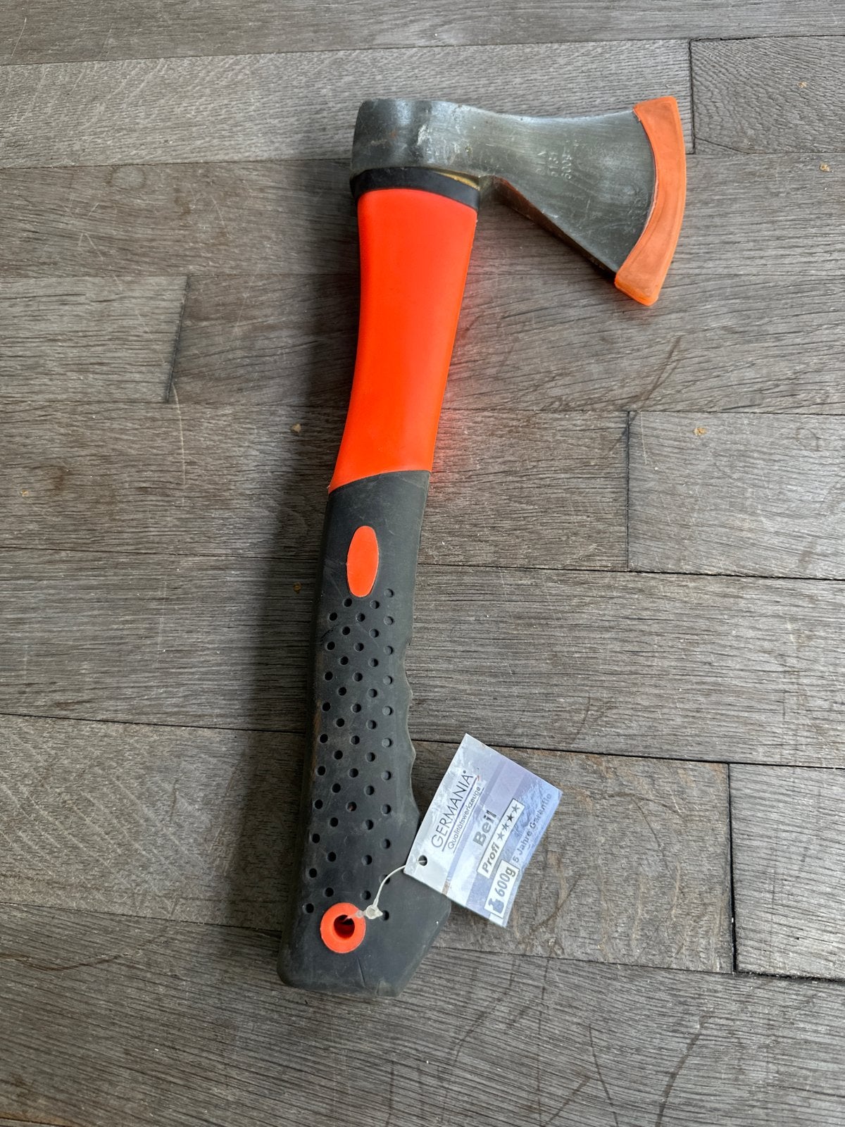 GERMANIA Bijl - Handbijl - 400g - Oranje/Zwart, Ophalen of Verzenden, Gebruikt, Overige typen, Overige merken