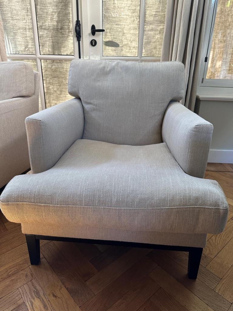 Fauteuils / stoelen (2 stuks) (Chopard interieur), Ophalen, 75 tot 100 cm, Zo goed als nieuw, Stof