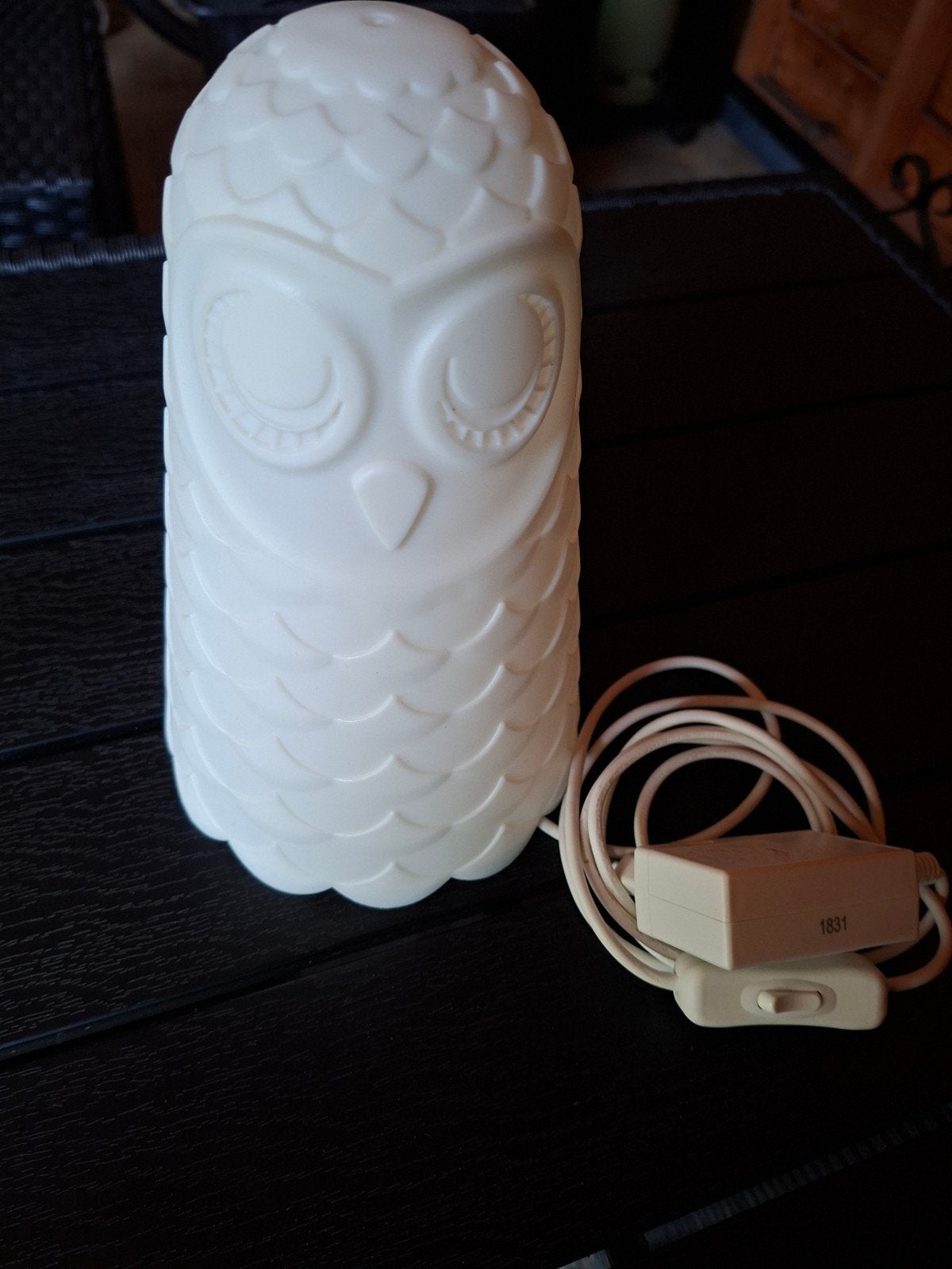 Leuke uilenlamp - Nachtlampje in de vorm van een uil, Wit, Gebruikt, Kunststof, Ophalen