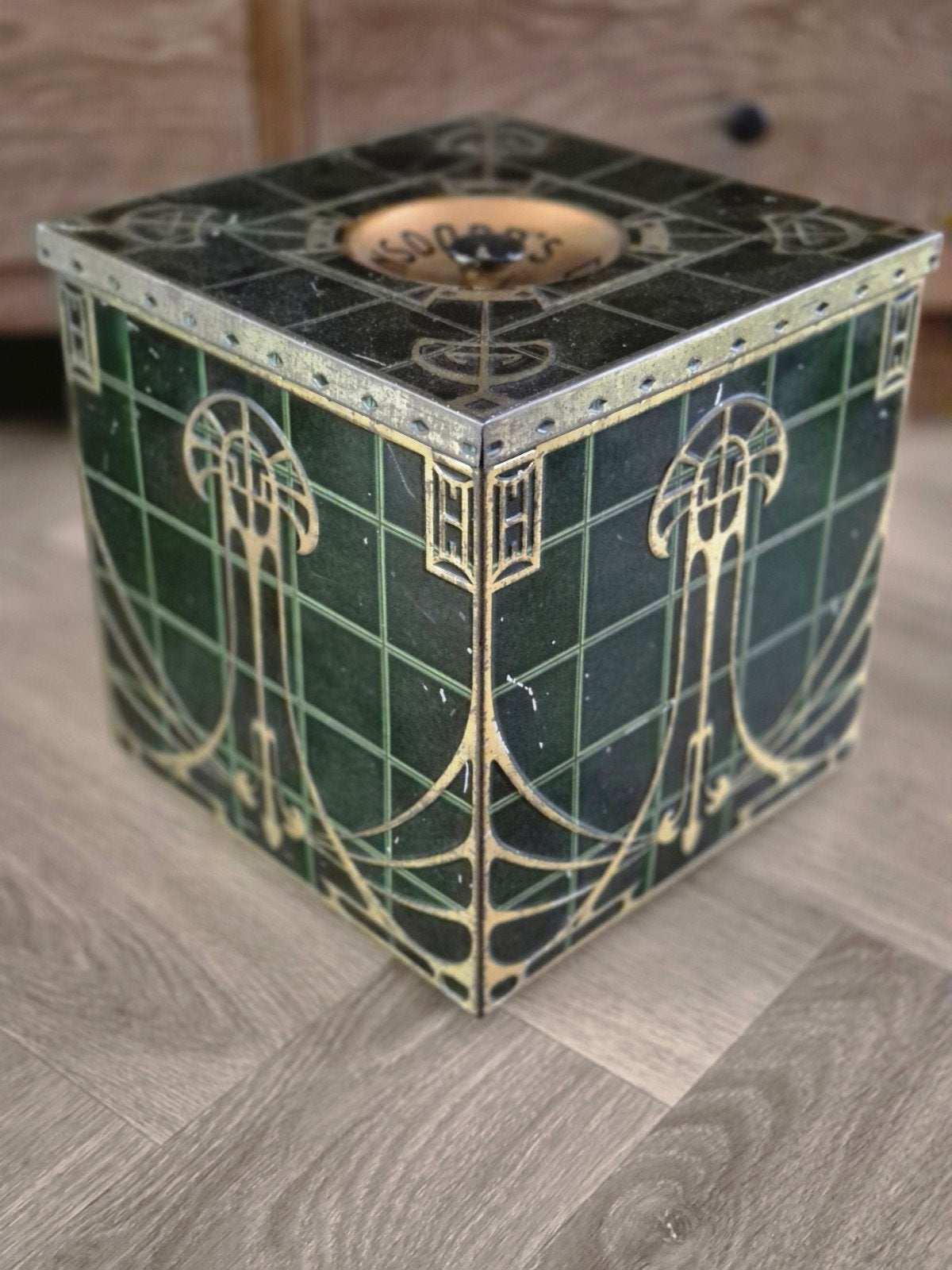Bensdorp Cacao Art Deco Jugendstil blik, Verzamelen, Ophalen of Verzenden, Gebruikt, Overige