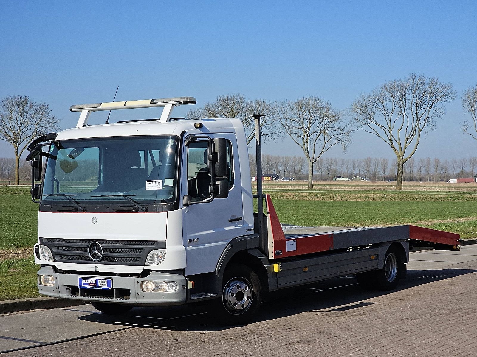 MERCEDES-BENZ ATEGO 818 techau whinch ramps, 156 pk, Cruise Control, Wit, Mercedes-Benz