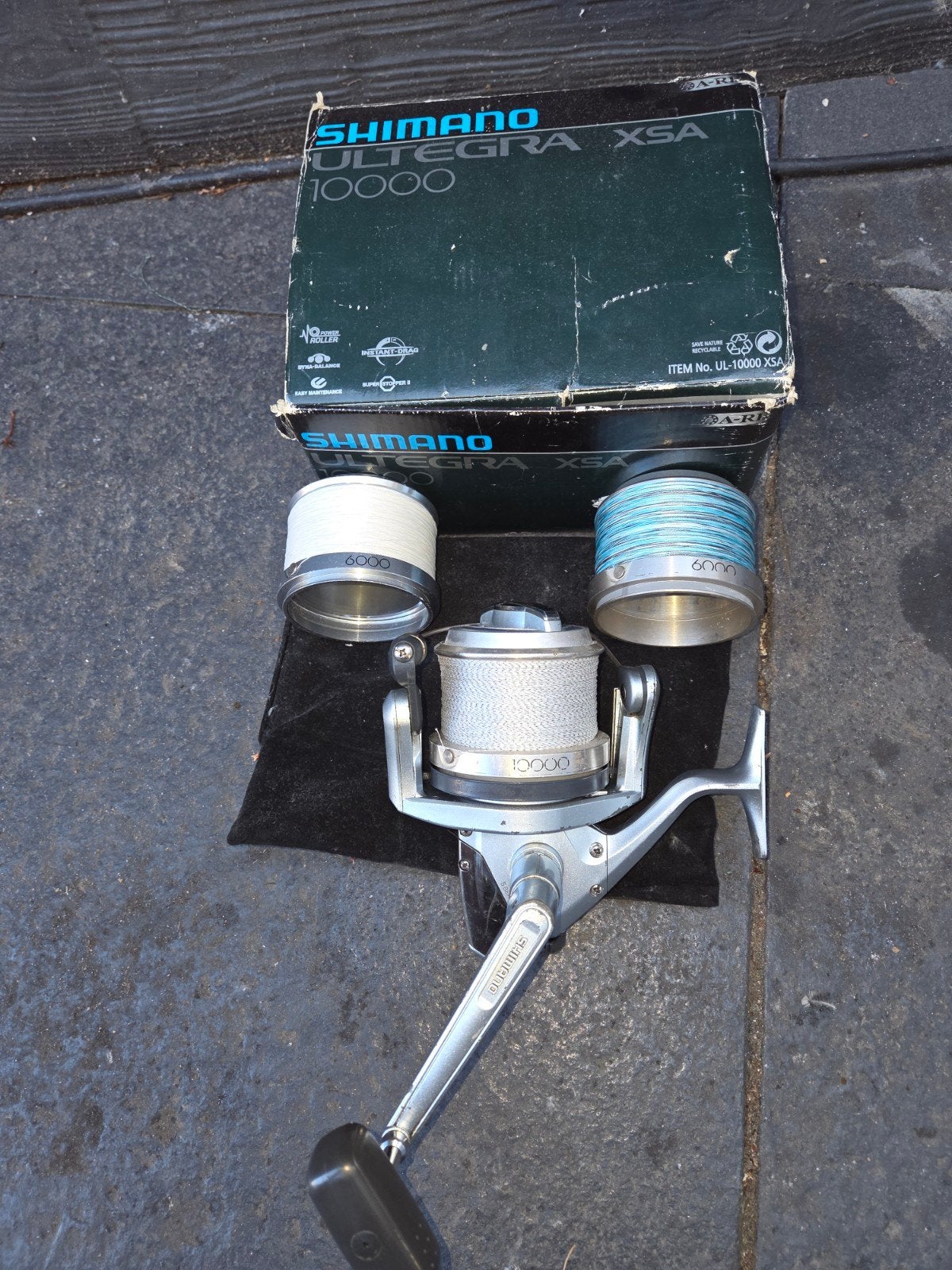 shimano ultegra xsa 10000 molen inclusief 2 6000 spoelen, Ophalen of Verzenden, Gebruikt