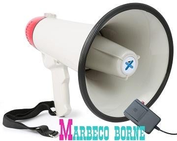 Megafoon 40Watt Record, Sirene, Microfoon, Opname