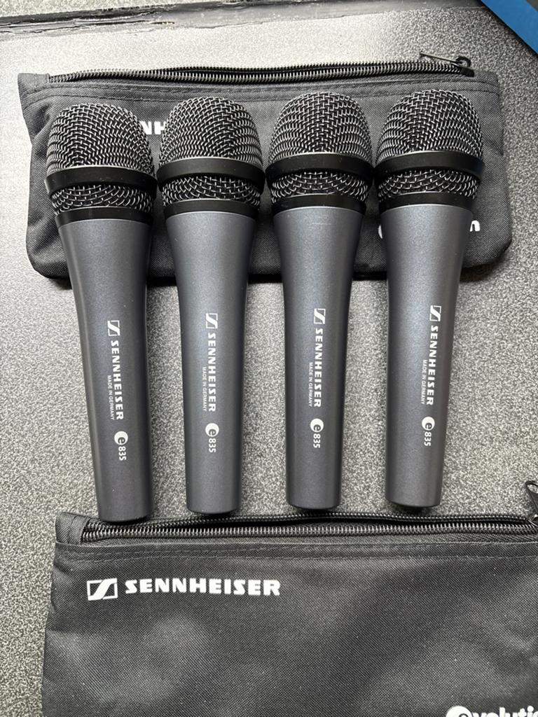 4x Sennheiser Evolution e835 Microfoons in doos, Muziek en Instrumenten, Microfoons, Zo goed als nieuw, Zangmicrofoon, Ophalen of Verzenden