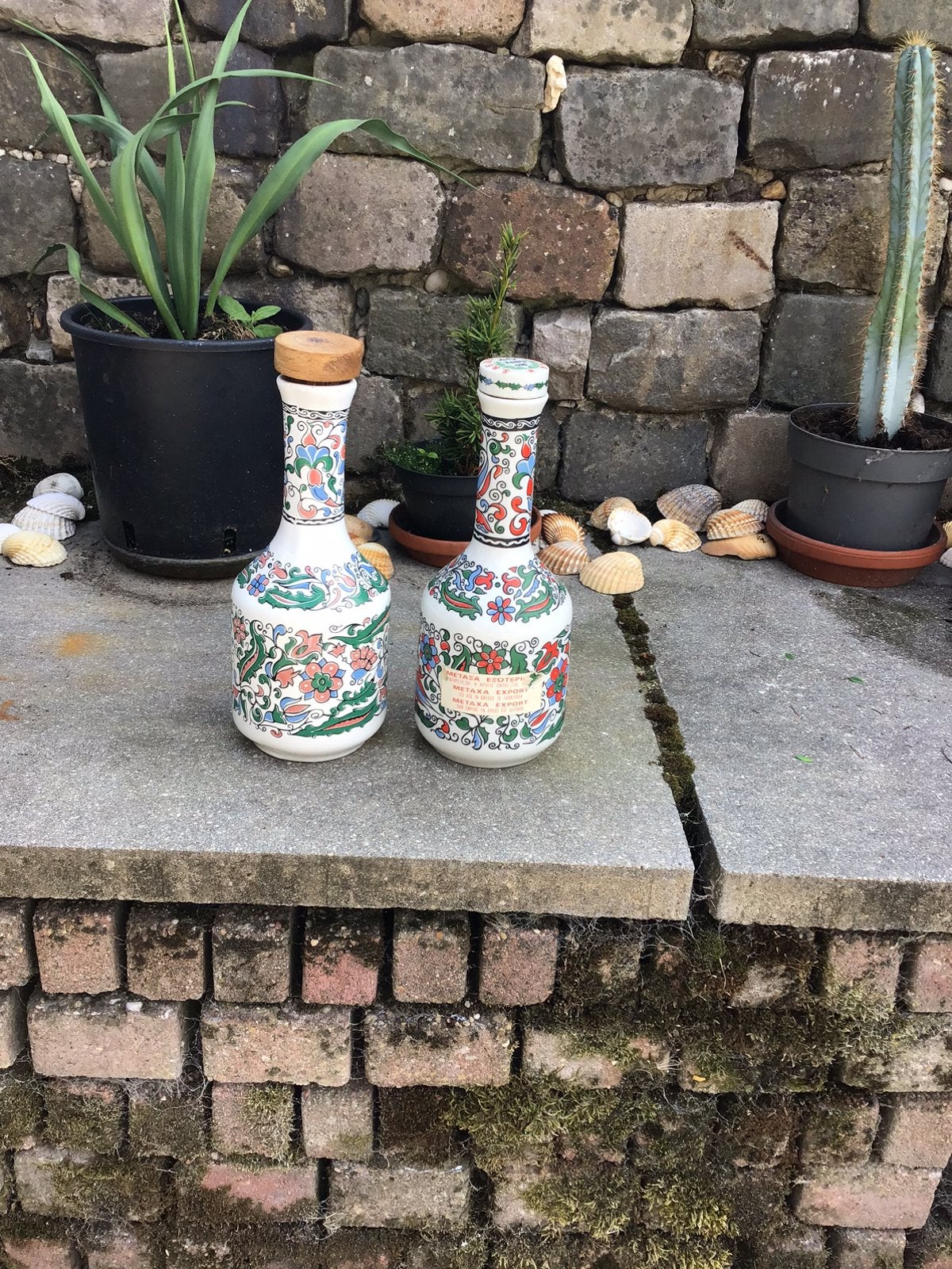 Oude griekse metaxa flessen €10 ophalen, Huis en Inrichting, Ophalen, Gebruikt