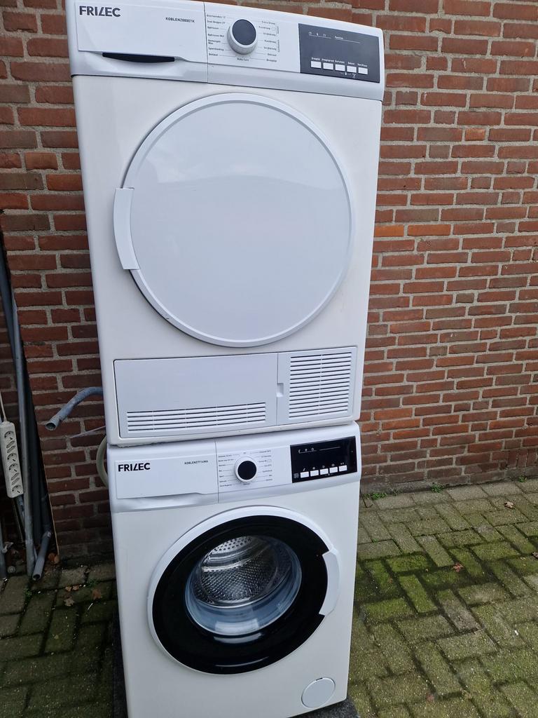 Frilec wasmachine en droogtrommel, Witgoed en Apparatuur, Gebruikt, Ophalen of Verzenden, Voorlader, 1200 tot 1600 toeren