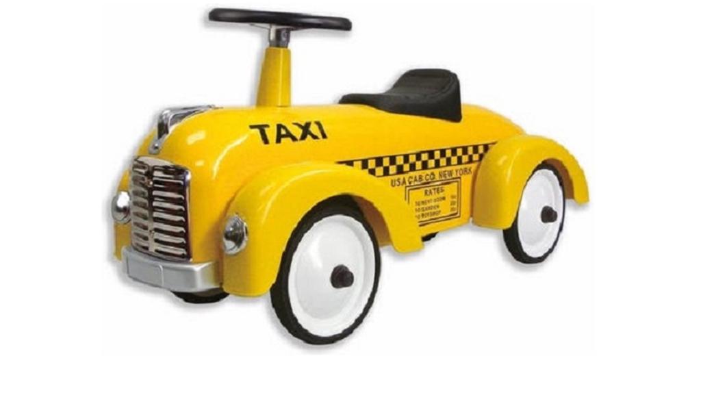 Taxi Leuke gele retro loopauto, Ophalen of Verzenden, Zo goed als nieuw