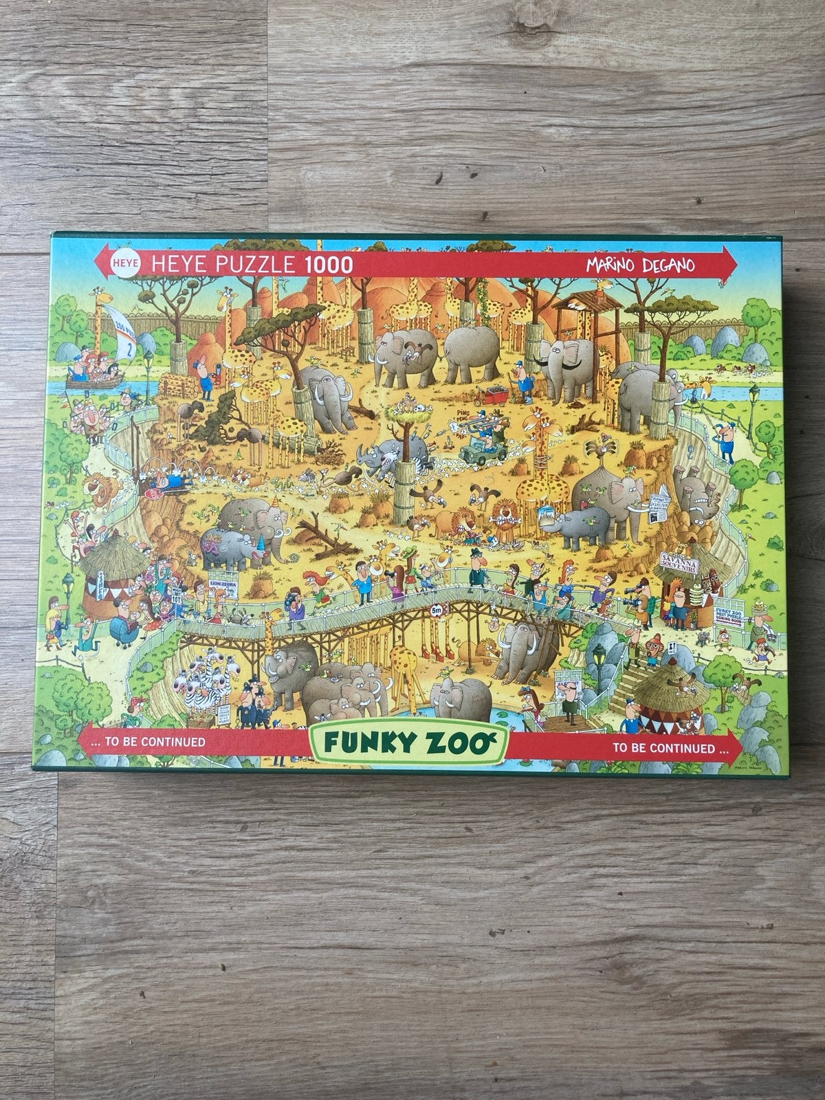 Heye Funky Zoo Legpuzzel 1000 stukjes Marino Degano, Ophalen of Verzenden, 500 t/m 1500 stukjes, Zo goed als nieuw, Legpuzzel