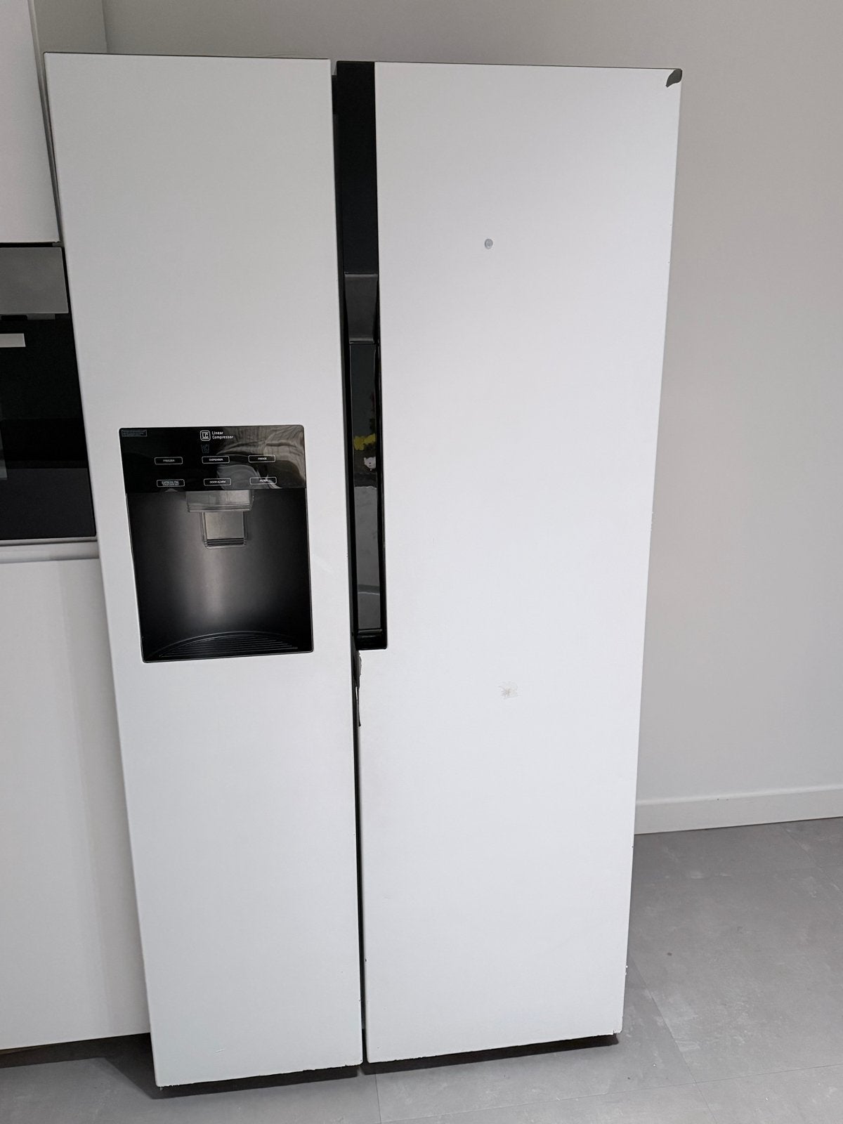 LG Amerikaanse koelkast met water- en ijsdispenser, Ophalen, Gebruikt, 200 liter of meer, 60 cm of meer