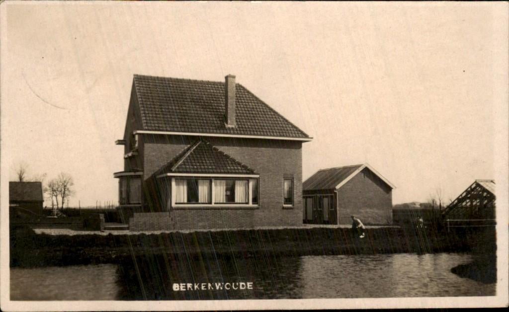Berkenwoude - Fotokaart - Bromografia, Verzamelen, Ansichtkaarten | Nederland, Ophalen of Verzenden, 1920 tot 1940, Gelopen, Zuid-Holland