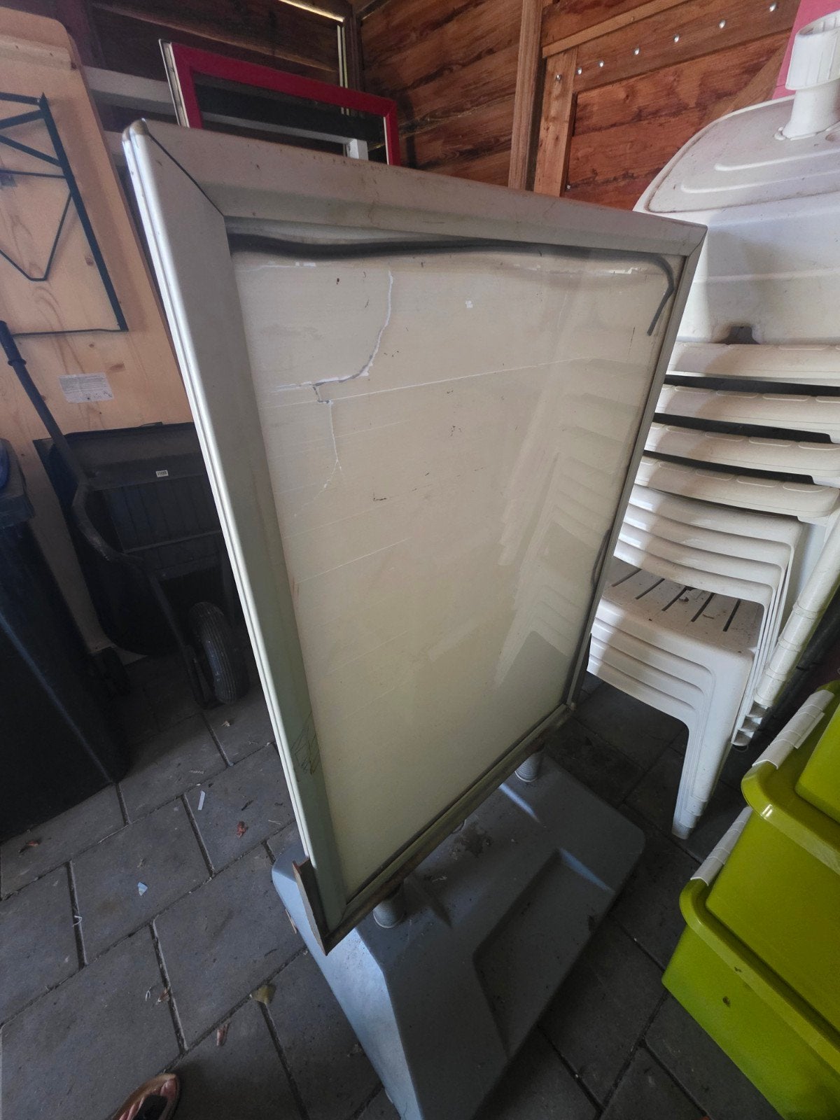 a stoepbord, Ophalen, Gebruikt