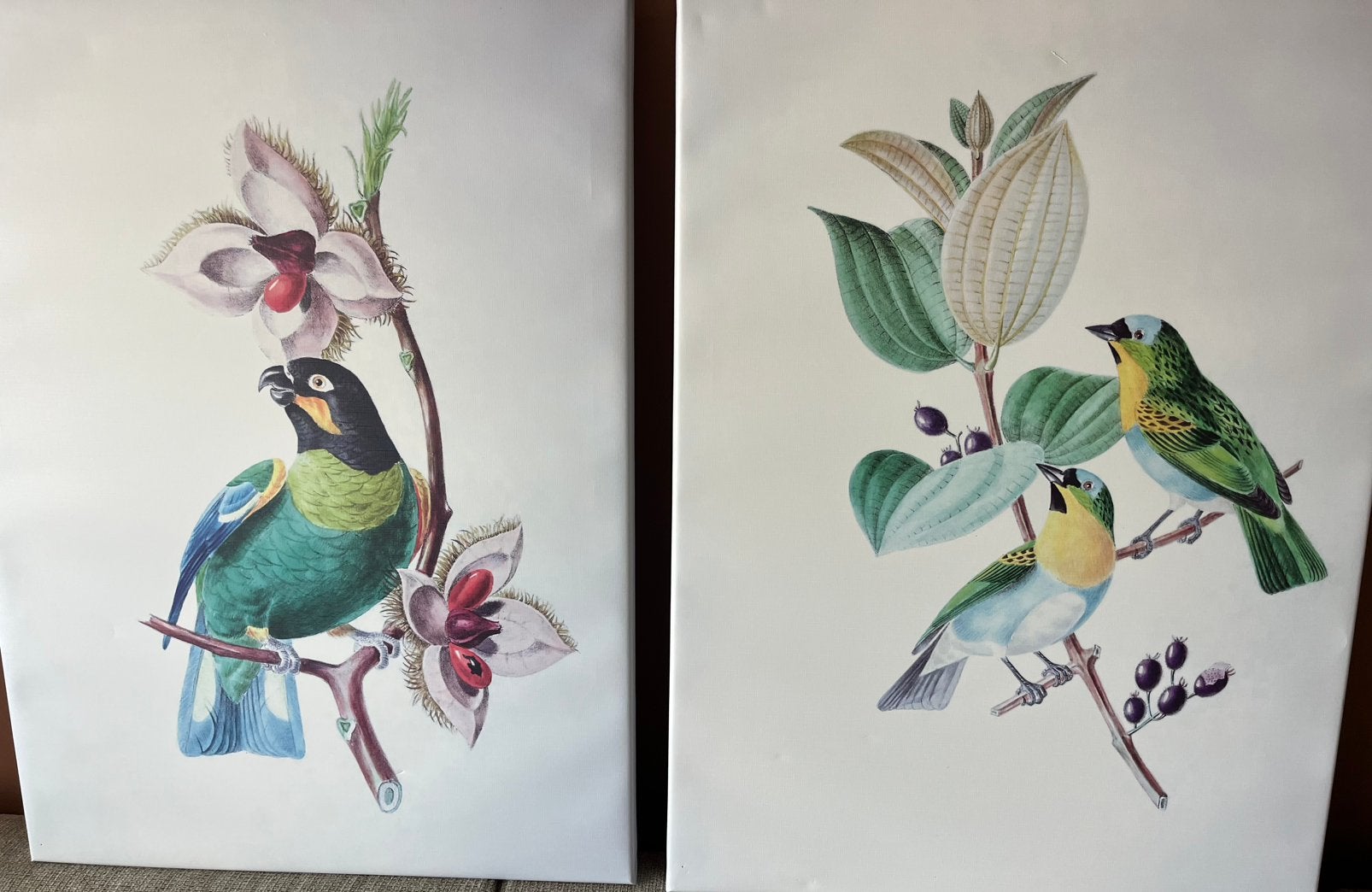 Twee schilderijen geprint op doek, Ophalen