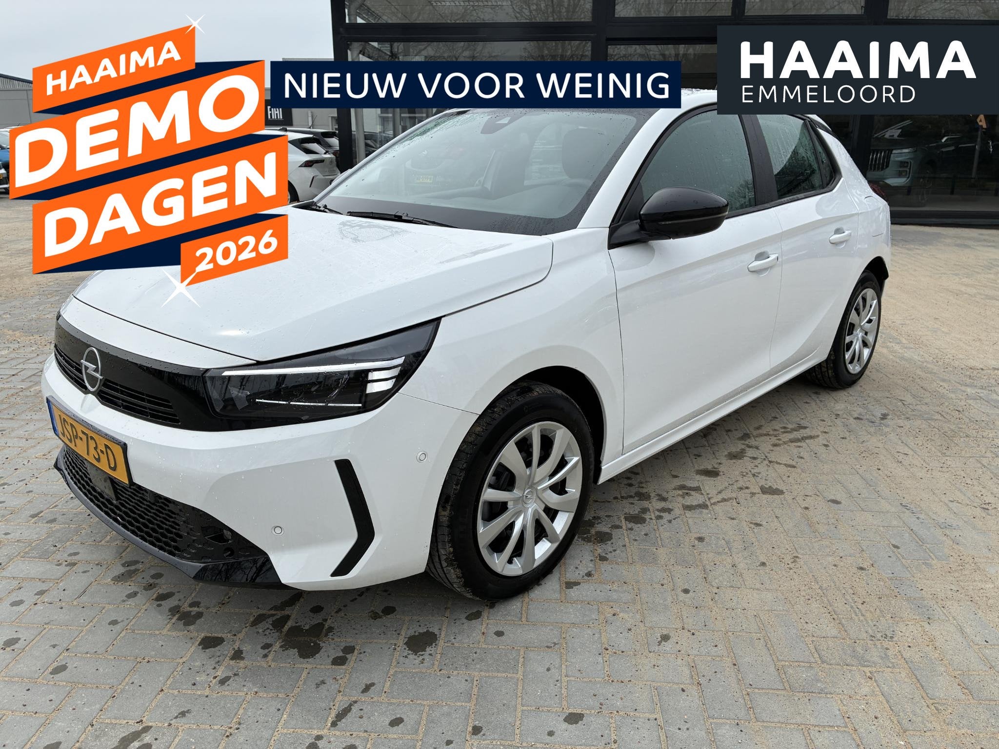Opel Corsa Electric Long Range Business Edition 51 kWh € 5, Auto's, Opel, Stof, Zwart, 156 pk, Wit
