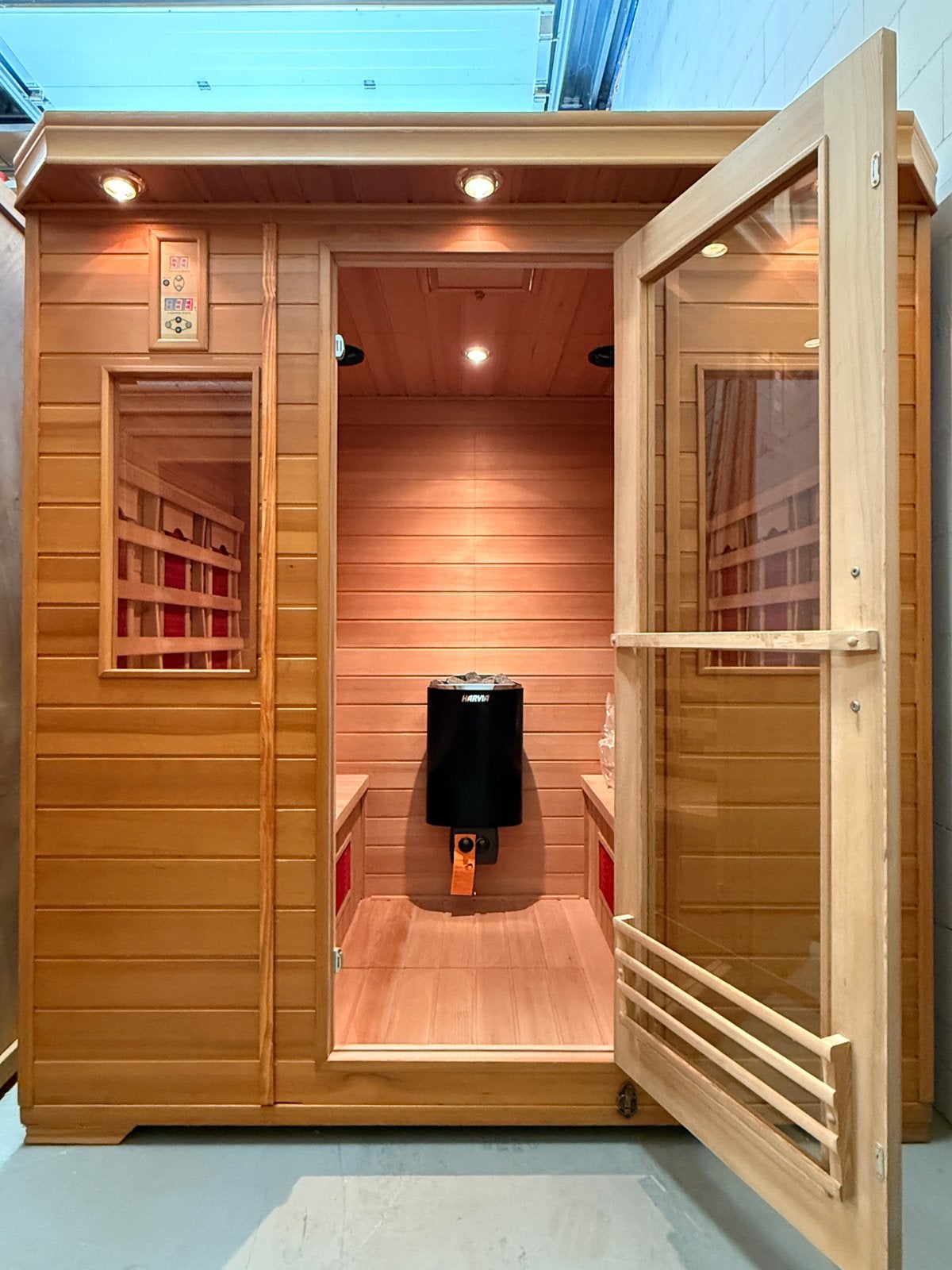 Combi Sauna (Infrarood + Finse sauna) - GRATIS BEZORGING, Ophalen of Verzenden, Zo goed als nieuw, Fins of Traditioneel, Complete sauna