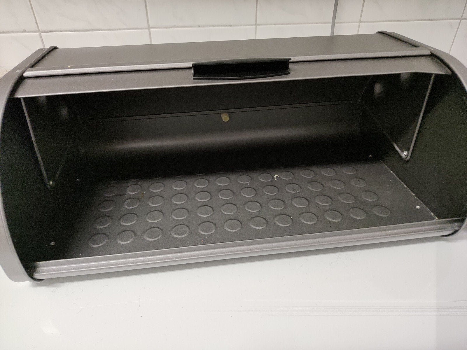 Brabantia Broodtrommel - Gebruikt, Huis en Inrichting, Ophalen, Gebruikt, Broodtrommel, Grijs