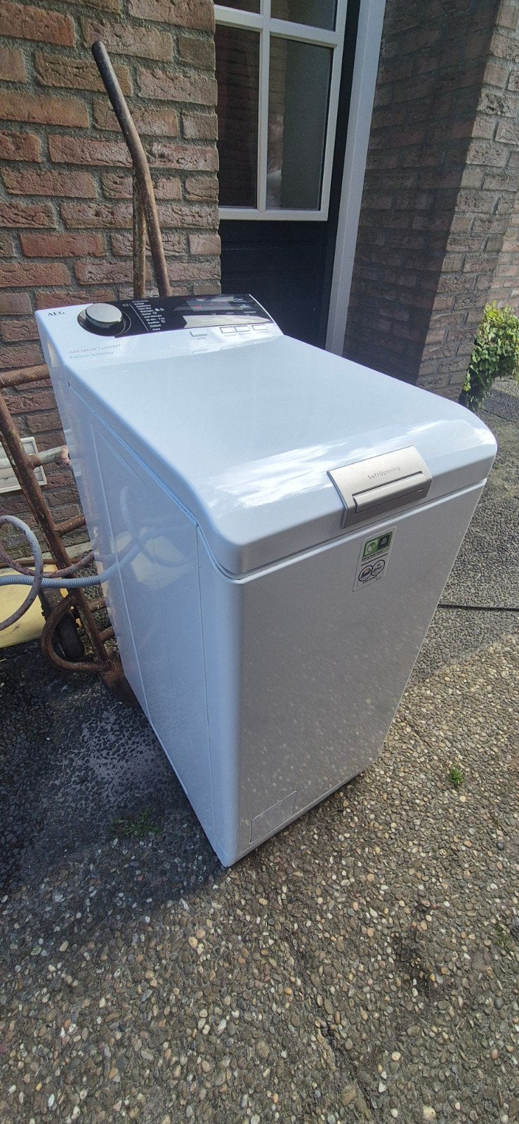 AEG 7000 SERIES L7TB73E Bovenlader Wasmachine, Witgoed en Apparatuur, Wasmachines, Ophalen, Bovenlader, Handwasprogramma, Zo goed als nieuw