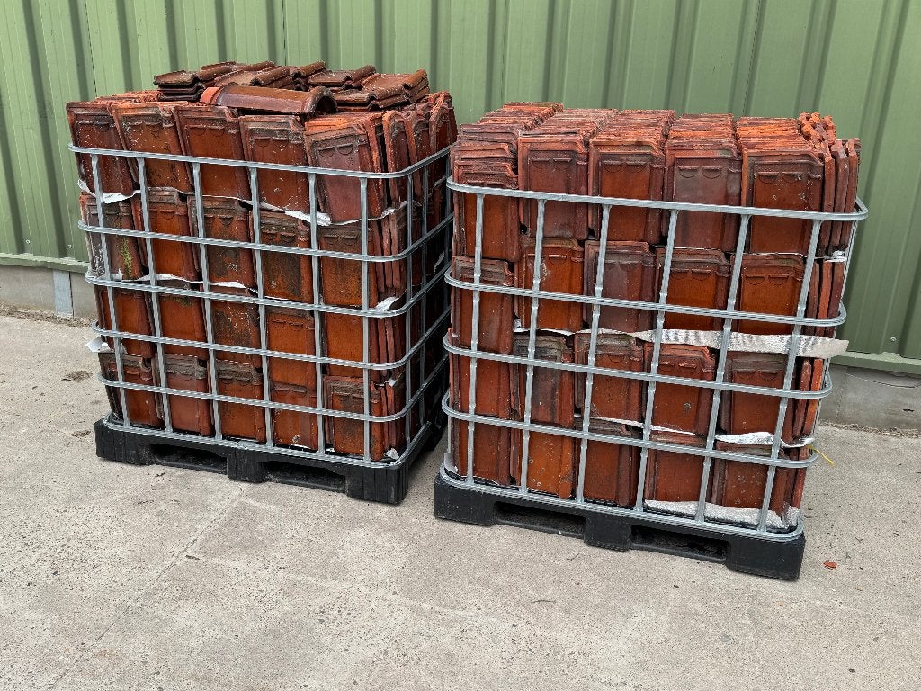 1400 stuks dakpan Tuile du Nord bruin geglazuurd 29.5x21cm., Ophalen, Overige materialen, Gebruikt, Overige typen