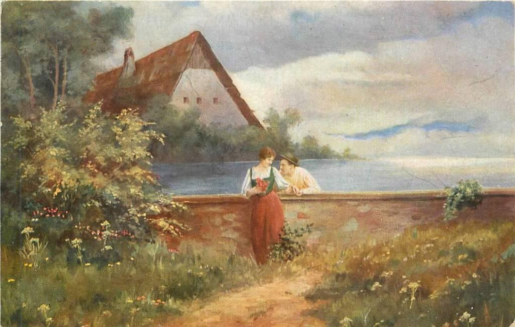381-424-045 Heimliche Liebe, Verzenden, Voor 1920