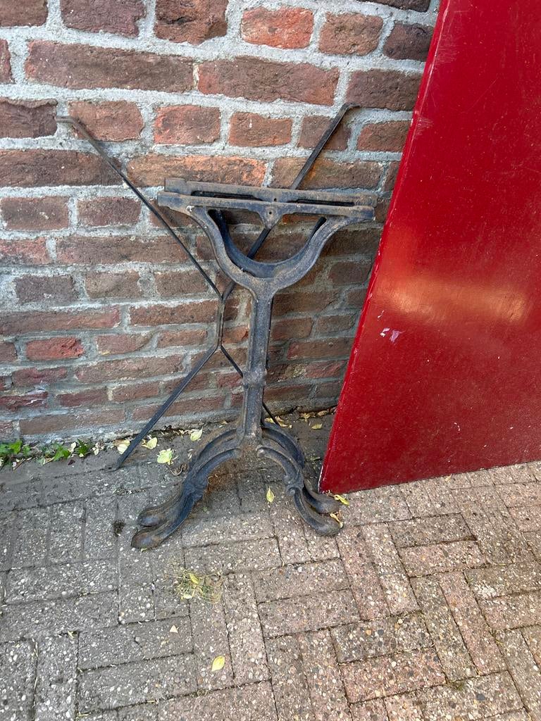 gietijzeren tafelonderstel met groenmarmeren tafelblad, Ophalen, Gebruikt, Overige materialen