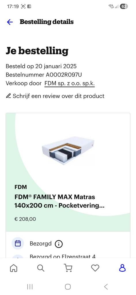 compleet bed inclusief matras, Ophalen