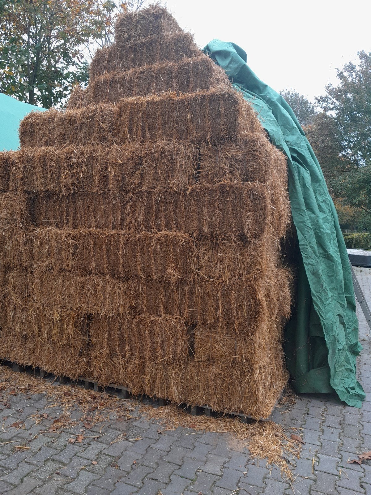 te koop stro, Ophalen, Vee