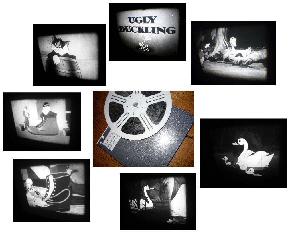 8mm film 3x Tom & Jerry + Lelijke Eendje + Schoenmaker, Audio, Tv en Foto, Filmrollen, Ophalen of Verzenden, 8mm film
