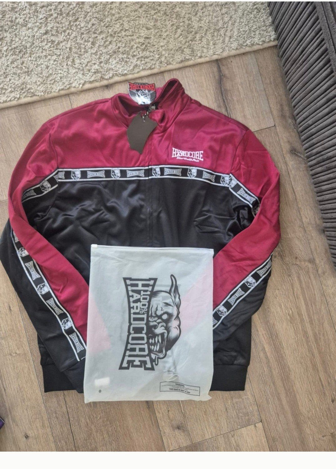 100% Hardcore Trainingsjack - Maat XL - Nieuwstaat, Zwart, Ophalen of Verzenden, Zo goed als nieuw, Maat 56/58 (XL)