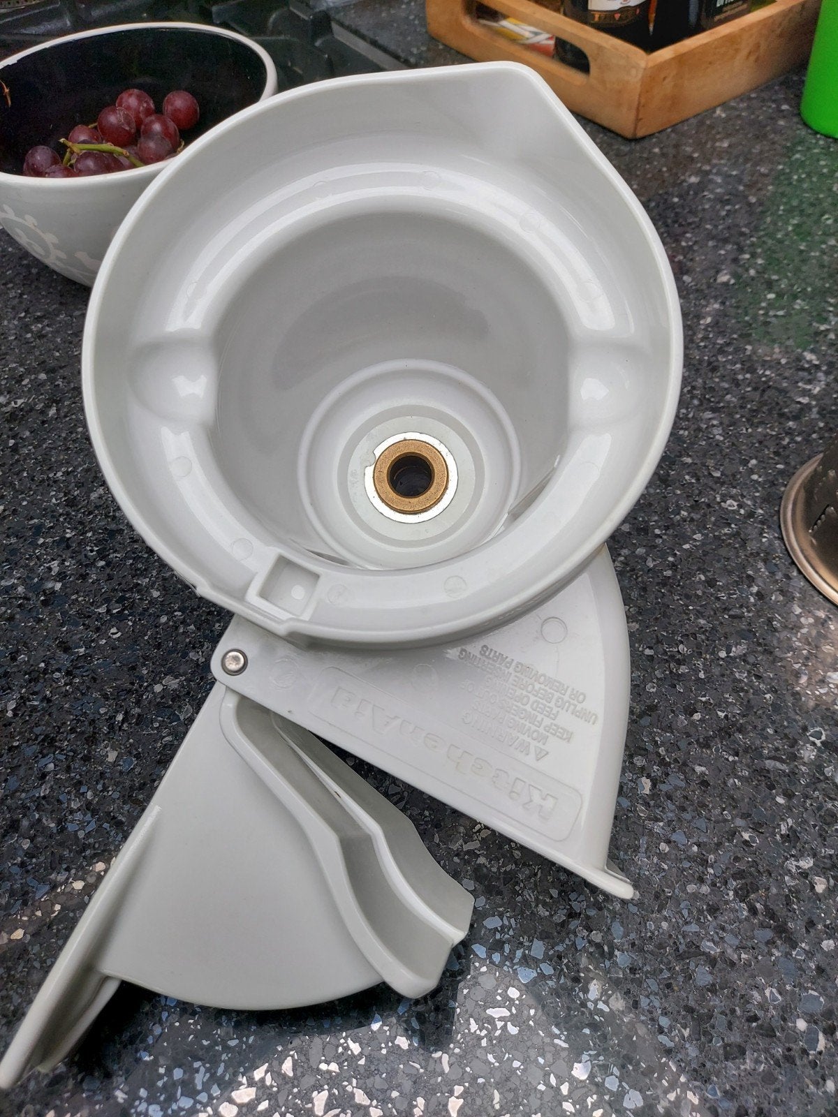 KitchenAid rasp/snijder opzetstuk met 4 trommels, Gebruikt, Ophalen of Verzenden, Vaatwasserbestendig, Minder dan 1 liter