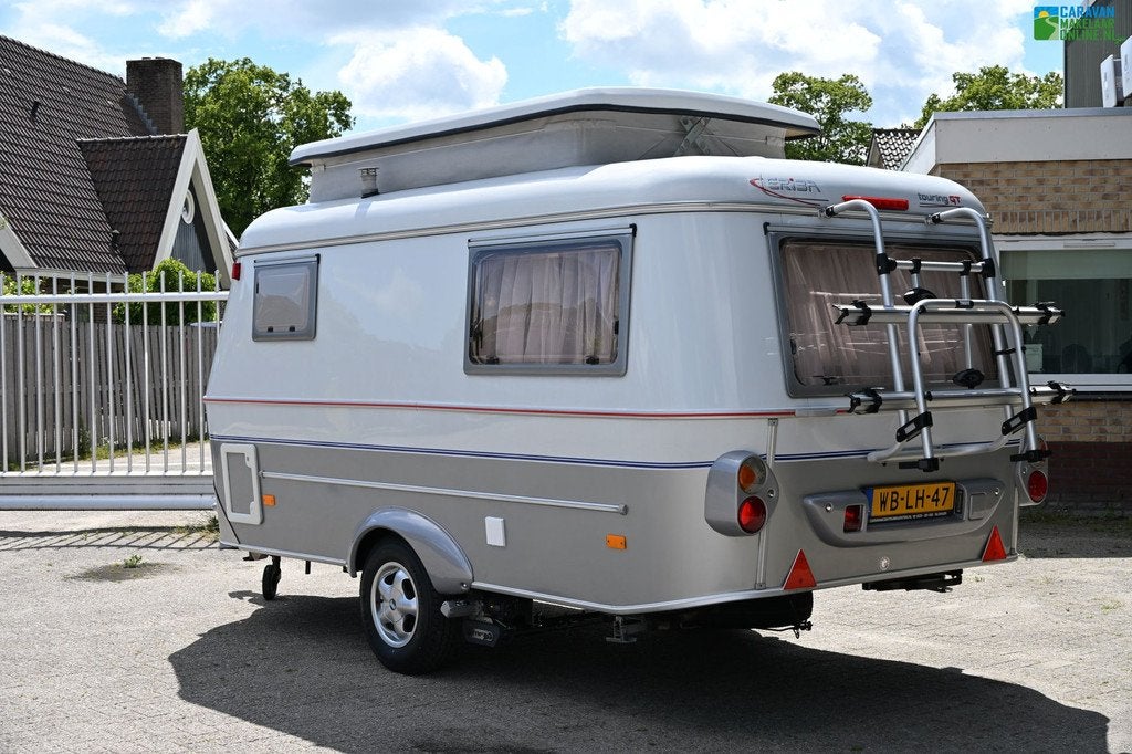 Eriba Touring Triton 420 GT Luifel|Mover|Fietsdrager, Caravans en Kamperen, Caravans, Standaardzit, Bedrijf, 750 - 1000 kg, 4 tot 5 meter