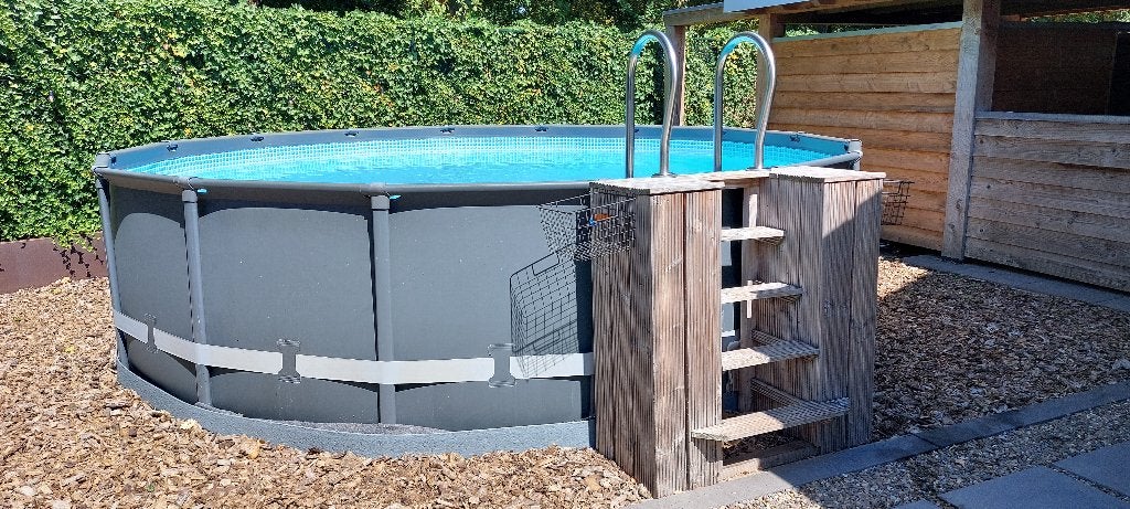 Intex frame zwembad 488x122, Gebruikt, Rond, 300 cm of meer, Ophalen
