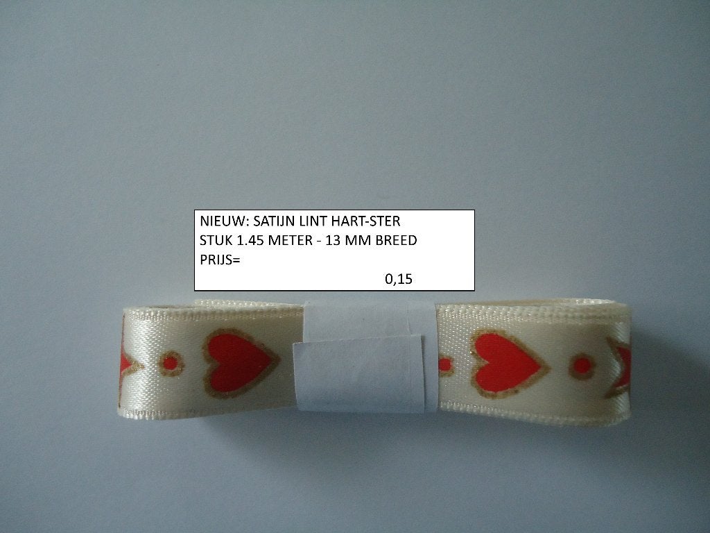 zijdelint hart-ster 1.45 m ( alleen verzenden, Ophalen, Nieuw, Versiering of Embellishment, Overige merken