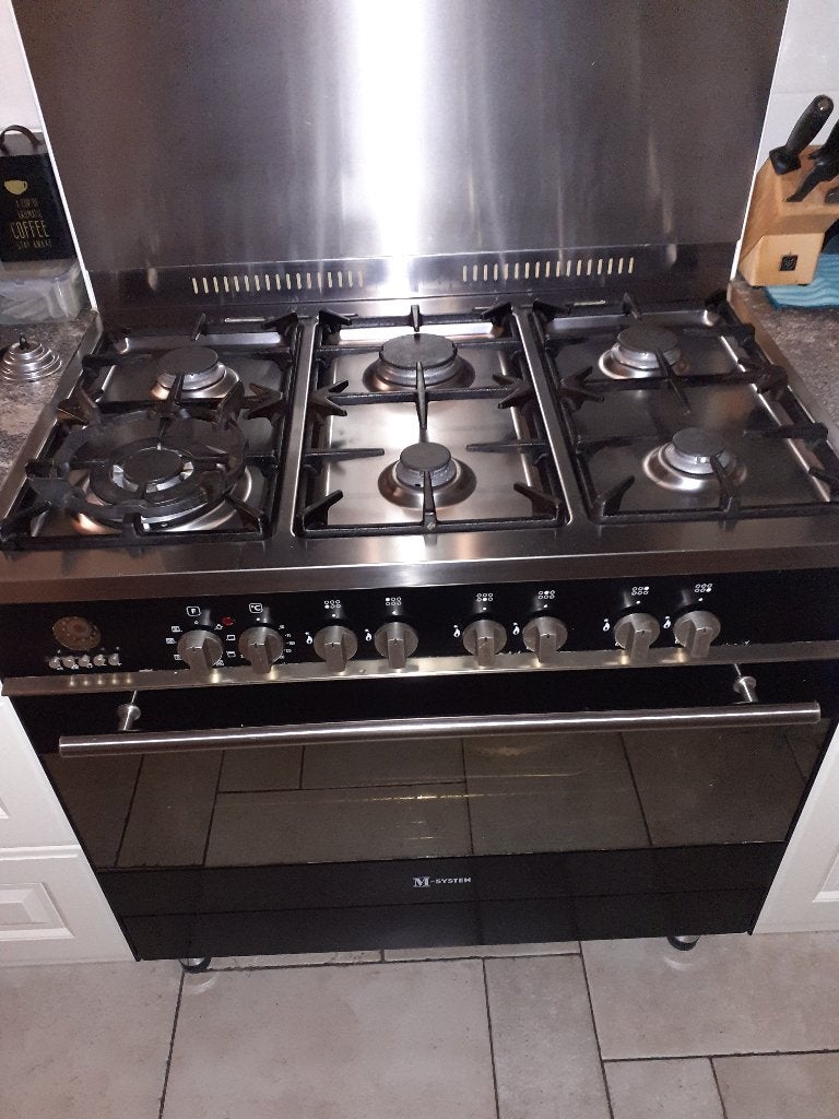 Fornuis M-System 90 cm breed, Witgoed en Apparatuur, Ophalen, Gebruikt, 60 cm of meer, Gas